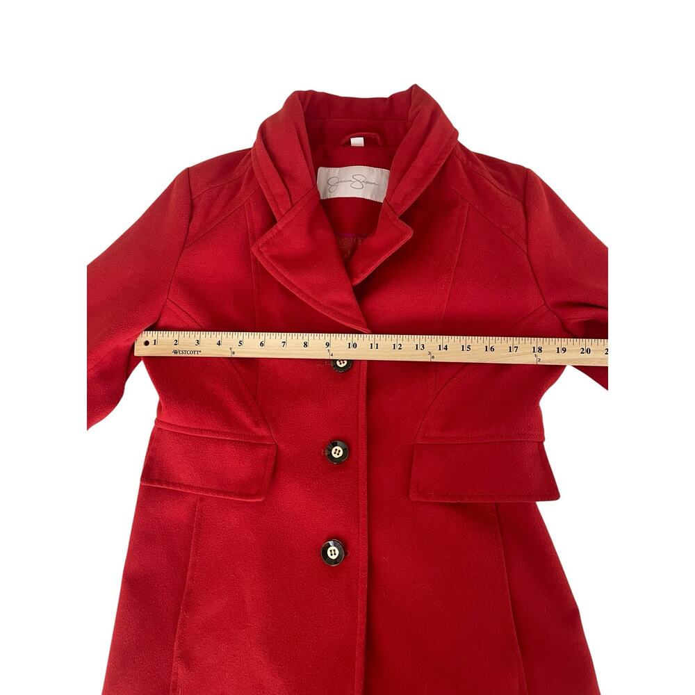 Jessica Simpson Red Peacoat Jacket Size Large - Picture 5 of 7